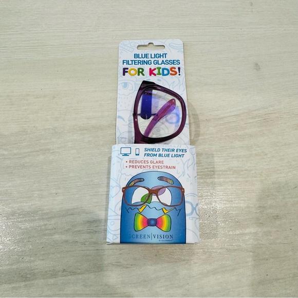 ICU Eyewear Kids Screen Vision Blue Light Filtering Large Oval Glasses Purple - Picture 8 of 15